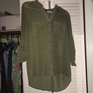Rue21 sheer green blouse